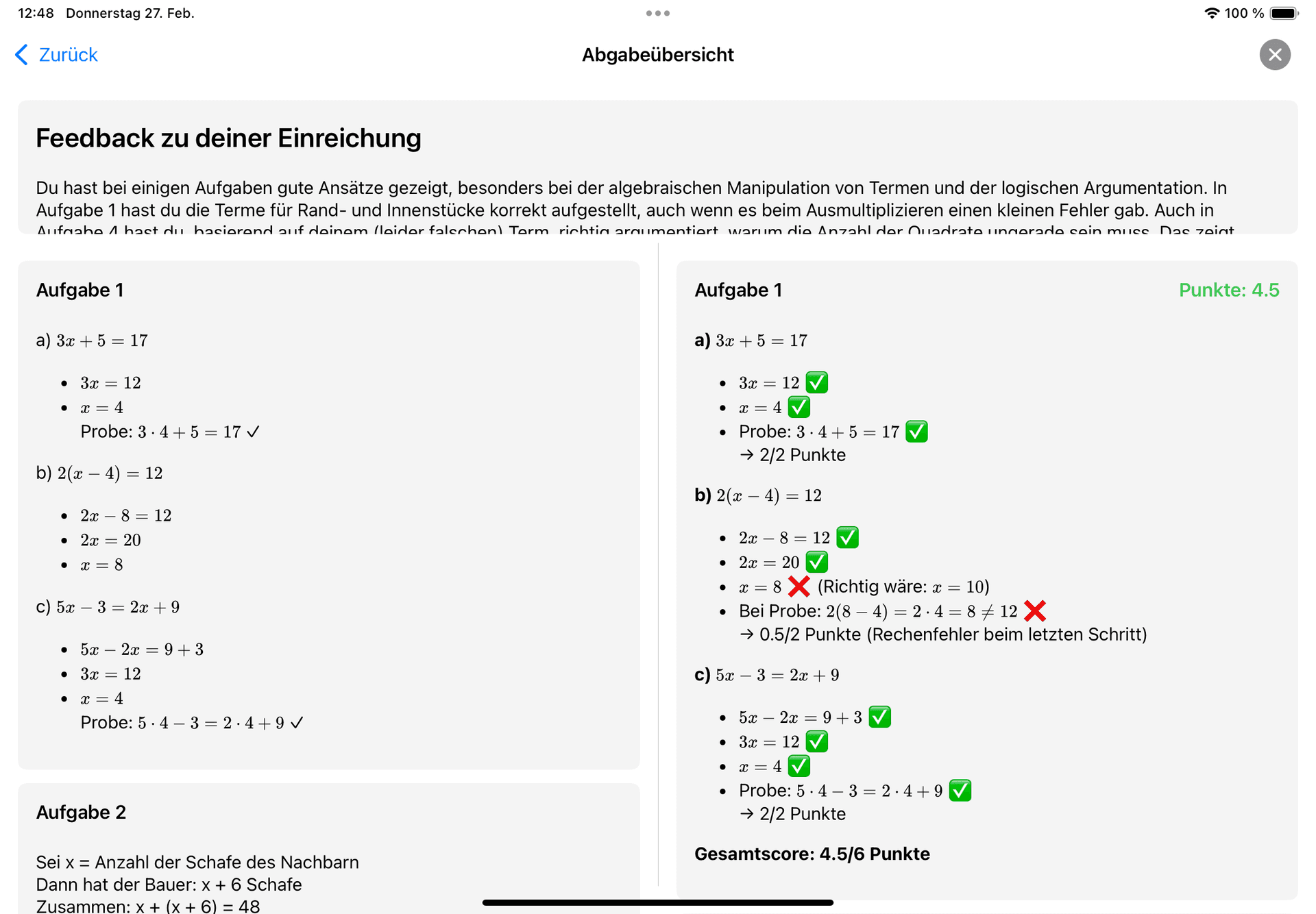 AI Feedback on All Tasks